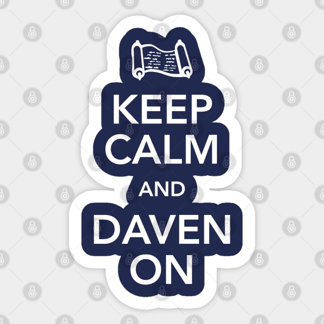 Keep Calm and Daven On Sticker by jrotem